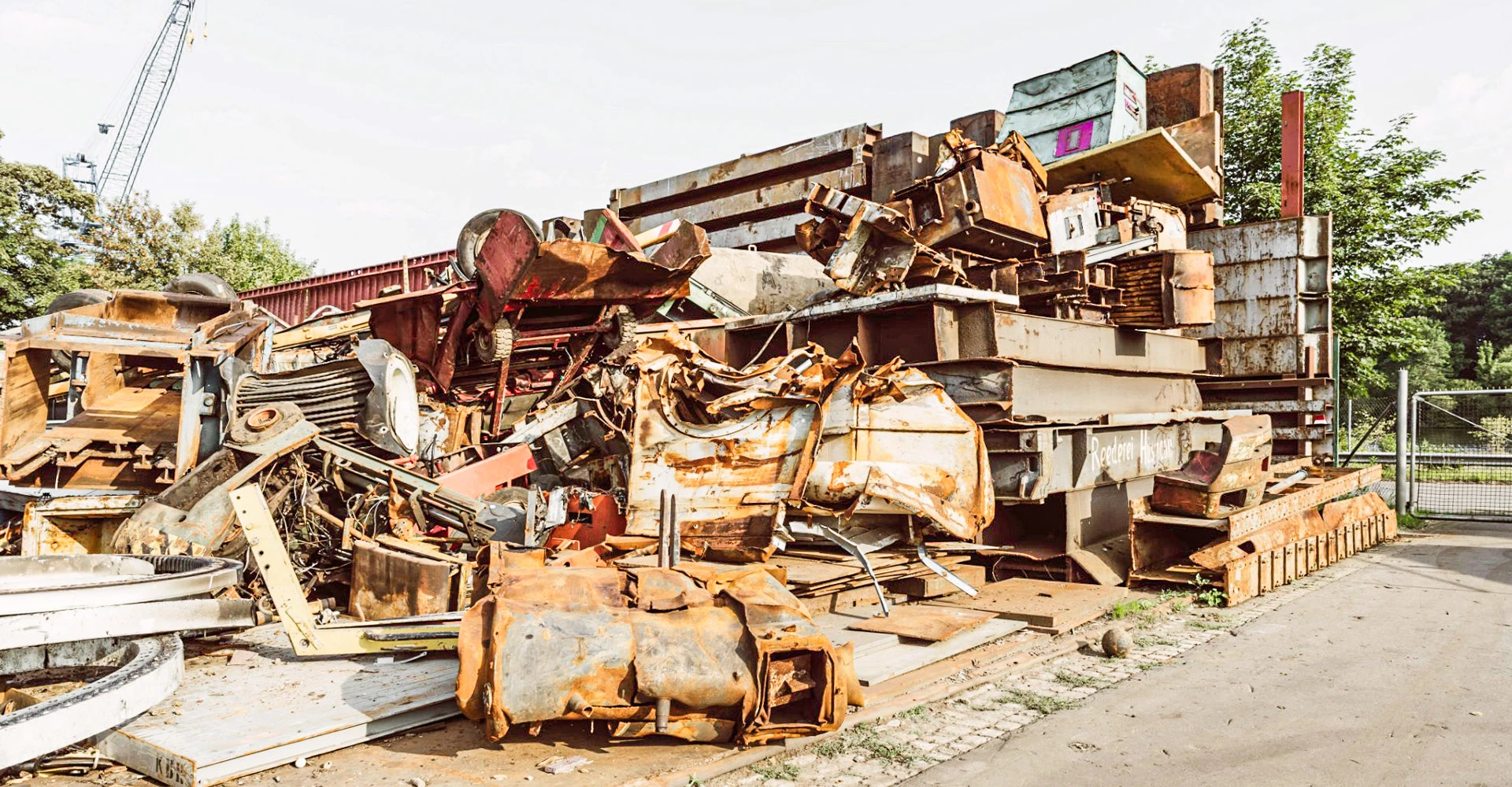 Stahlschrott auf dem Werkhof