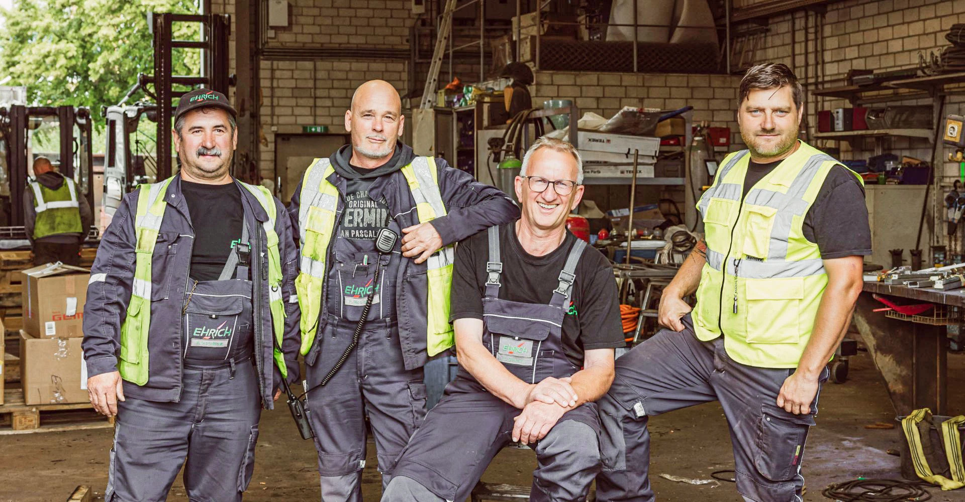 Vier Mitarbeiter von Ehrich